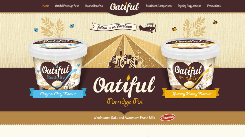 Oatiful ( 25 Beautiful Web design examples )